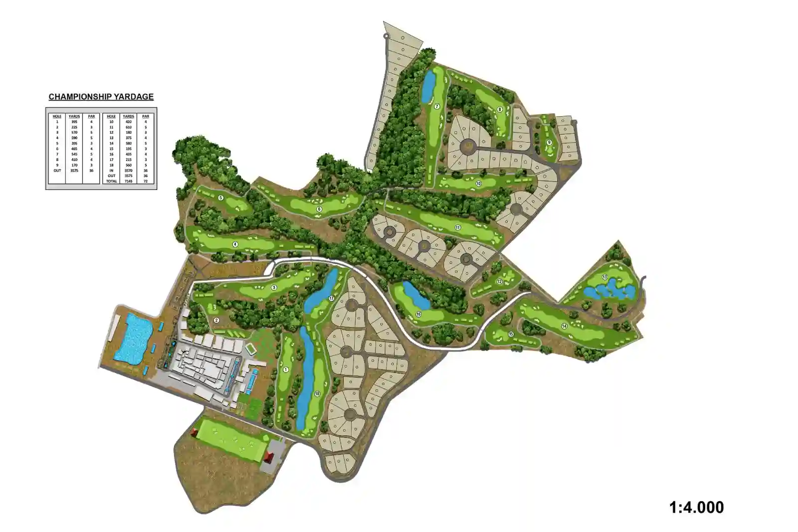 Golf Course Master Plan,  Golf Course 3D Model